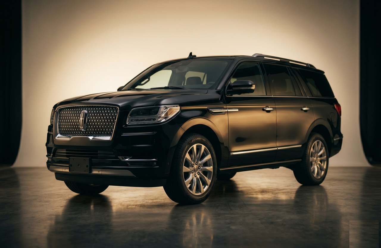 Black Lincoln Navigator L extended luxury SUV