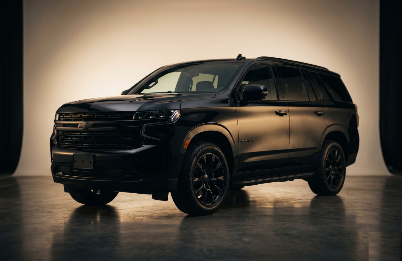 Blacked-out Chevrolet Suburban full-size SUV